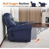 image:imageMCombo Power Wall Hugger Recliner Chair for Small Space RV Living Room USB amp USBC Charging Ports Modern Rolled Arm Recliner Faux Leather PR630 Navy Blue MediumNavy Blue