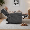 image:imageMCombo Power Wall Hugger Recliner Chair for Small Space RV Living Room USB amp USBC Charging Ports Modern Rolled Arm Recliner Faux Leather PR630 Navy Blue MediumDark Grey