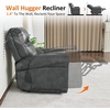 image:imageMCombo Power Wall Hugger Recliner Chair for Small Space RV Living Room USB amp USBC Charging Ports Modern Rolled Arm Recliner Faux Leather PR630 Navy Blue MediumDark Grey