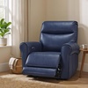 image:imageMCombo Power Wall Hugger Recliner Chair for Small Space RV Living Room USB amp USBC Charging Ports Modern Rolled Arm Recliner Faux Leather PR630 Navy Blue MediumNavy Blue