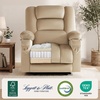 image:imageMCombo Recliner Chair for Adults Zero Gravity Recliner with Massage and Heat USB amp Type C Ports Cup Holders for Living Room PR670 Medium BrownBeige