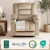 image:imageMCombo Recliner Chair for Adults Zero Gravity Recliner with Massage and Heat USB amp Type C Ports Cup Holders for Living Room PR670 Medium BrownBeige
