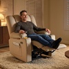 image:imageMCombo Recliner Chair for Adults Zero Gravity Recliner with Massage and Heat USB amp Type C Ports Cup Holders for Living Room PR670 Medium BrownBeige