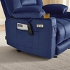 image:imageMCombo Recliner Chair for Adults Zero Gravity Recliner with Massage and Heat USB amp Type C Ports Cup Holders for Living Room PR670 Medium BrownBlue