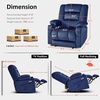 image:imageMCombo Recliner Chair for Adults Zero Gravity Recliner with Massage and Heat USB amp Type C Ports Cup Holders for Living Room PR670 Medium BrownBlue