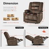 image:imageMCombo Recliner Chair for Adults Zero Gravity Recliner with Massage and Heat USB amp Type C Ports Cup Holders for Living Room PR670 Medium BrownBrown