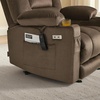 image:imageMCombo Recliner Chair for Adults Zero Gravity Recliner with Massage and Heat USB amp Type C Ports Cup Holders for Living Room PR670 Medium BrownBrown