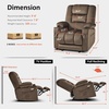 image:imageMCombo Recliner Chair for Adults Zero Gravity Recliner with Massage and Heat USB amp Type C Ports Cup Holders for Living Room PR670 Medium BrownDark Brown