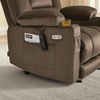 image:imageMCombo Recliner Chair for Adults Zero Gravity Recliner with Massage and Heat USB amp Type C Ports Cup Holders for Living Room PR670 Medium BrownDark Brown
