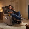 image:imageMCombo Recliner Chair for Adults Zero Gravity Recliner with Massage and Heat USB amp Type C Ports Cup Holders for Living Room PR670 Medium BrownDark Brown