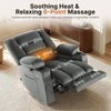 image:imageMCombo Recliner Chair for Adults Zero Gravity Recliner with Massage and Heat USB amp Type C Ports Cup Holders for Living Room PR670 Medium BrownGrey