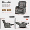 image:imageMCombo Recliner Chair for Adults Zero Gravity Recliner with Massage and Heat USB amp Type C Ports Cup Holders for Living Room PR670 Medium BrownGrey