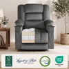 image:imageMCombo Recliner Chair for Adults Zero Gravity Recliner with Massage and Heat USB amp Type C Ports Cup Holders for Living Room PR670 Medium BrownGrey