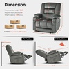image:imageMCombo Recliner Chair for Adults Zero Gravity Recliner with Massage and Heat USB amp Type C Ports Cup Holders for Living Room PR670 Medium BrownGrey