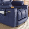 image:imageMCombo Recliner Chair for Adults Zero Gravity Recliner with Massage and Heat USB amp Type C Ports Cup Holders for Living Room PR670 Medium BrownNavy Blue