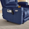 image:imageMCombo Recliner Chair for Adults Zero Gravity Recliner with Massage and Heat USB amp Type C Ports Cup Holders for Living Room PR670 Medium BrownNavy Blue