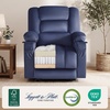 image:imageMCombo Recliner Chair for Adults Zero Gravity Recliner with Massage and Heat USB amp Type C Ports Cup Holders for Living Room PR670 Medium BrownNavy Blue
