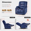 image:imageMCombo Recliner Chair for Adults Zero Gravity Recliner with Massage and Heat USB amp Type C Ports Cup Holders for Living Room PR670 Medium BrownNavy Blue