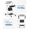 image:imageMCombo Stand Assist Patient Lift with Transfer Belt Patient Transport Unit for Home Care and Elderly Use 400lbs Capacity STA446 Navy BlueSolid Black
