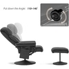 image:imageMCombo Swivel Recliner with Ottoman TV Chair with Vibration Massage Ideal for RV Small Space Living Room amp Bedroom 4539 4828 Textile Dark GreyBlack