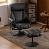 image:imageMCombo Swivel Recliner with Ottoman TV Chair with Vibration Massage Ideal for RV Small Space Living Room amp Bedroom 4539 4828 Textile Dark GreyBlack