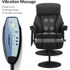 image:imageMCombo Swivel Recliner with Ottoman TV Chair with Vibration Massage Ideal for RV Small Space Living Room amp Bedroom 4539 4828 Textile Dark GreyBlack