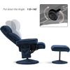 image:imageMCombo Swivel Recliner with Ottoman TV Chair with Vibration Massage Ideal for RV Small Space Living Room amp Bedroom 4539 4828 Textile Dark GreyBlue