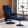 image:imageMCombo Swivel Recliner with Ottoman TV Chair with Vibration Massage Ideal for RV Small Space Living Room amp Bedroom 4539 4828 Textile Dark GreyBlue