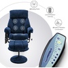image:imageMCombo Swivel Recliner with Ottoman TV Chair with Vibration Massage Ideal for RV Small Space Living Room amp Bedroom 4539 4828 Textile Dark GreyBlue