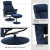 image:imageMCombo Swivel Recliner with Ottoman TV Chair with Vibration Massage Ideal for RV Small Space Living Room amp Bedroom 4539 4828 Textile Dark GreyBlue