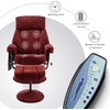 image:imageMCombo Swivel Recliner with Ottoman TV Chair with Vibration Massage Ideal for RV Small Space Living Room amp Bedroom 4539 4828 Textile Dark GreyBurgundy