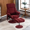 image:imageMCombo Swivel Recliner with Ottoman TV Chair with Vibration Massage Ideal for RV Small Space Living Room amp Bedroom 4539 4828 Textile Dark GreyBurgundy