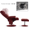 image:imageMCombo Swivel Recliner with Ottoman TV Chair with Vibration Massage Ideal for RV Small Space Living Room amp Bedroom 4539 4828 Textile Dark GreyBurgundy