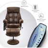 image:imageMCombo Swivel Recliner with Ottoman TV Chair with Vibration Massage Ideal for RV Small Space Living Room amp Bedroom 4539 4828 Textile Dark GreyDark Brown