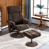 image:imageMCombo Swivel Recliner with Ottoman TV Chair with Vibration Massage Ideal for RV Small Space Living Room amp Bedroom 4539 4828 Textile Dark GreyDark Brown