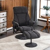 image:imageMCombo Swivel Recliner with Ottoman TV Chair with Vibration Massage Ideal for RV Small Space Living Room amp Bedroom 4539 4828 Textile Dark GreyDark Grey
