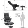 image:imageMCombo Swivel Recliner with Ottoman TV Chair with Vibration Massage Ideal for RV Small Space Living Room amp Bedroom 4539 4828 Textile Dark GreyDark Grey