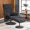 image:imageMCombo Swivel Recliner with Ottoman TV Chair with Vibration Massage Ideal for RV Small Space Living Room amp Bedroom 4539 4828 Textile Dark GreyDark Grey