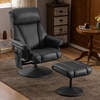 image:imageMCombo Swivel Recliner with Ottoman TV Chair with Vibration Massage Ideal for RV Small Space Living Room amp Bedroom 4539 4828 Textile Dark GreyDark Grey
