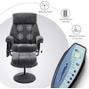 image:imageMCombo Swivel Recliner with Ottoman TV Chair with Vibration Massage Ideal for RV Small Space Living Room amp Bedroom 4539 4828 Textile Dark GreyDark Grey