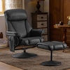 image:imageMCombo Swivel Recliner with Ottoman TV Chair with Vibration Massage Ideal for RV Small Space Living Room amp Bedroom 4539 4828 Textile Dark GreyDark Grey