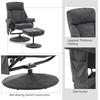 image:imageMCombo Swivel Recliner with Ottoman TV Chair with Vibration Massage Ideal for RV Small Space Living Room amp Bedroom 4539 4828 Textile Dark GreyDark Grey