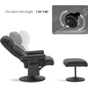 image:imageMCombo Swivel Recliner with Ottoman TV Chair with Vibration Massage Ideal for RV Small Space Living Room amp Bedroom 4539 4828 Textile Dark GreyDark Grey