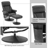 image:imageMCombo Swivel Recliner with Ottoman TV Chair with Vibration Massage Ideal for RV Small Space Living Room amp Bedroom 4539 4828 Textile Dark GreyDark Grey