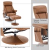image:imageMCombo Swivel Recliner with Ottoman TV Chair with Vibration Massage Ideal for RV Small Space Living Room amp Bedroom 4539 4828 Textile Dark GreySaddle