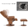 image:imageMCombo Swivel Recliner with Ottoman TV Chair with Vibration Massage Ideal for RV Small Space Living Room amp Bedroom 4539 4828 Textile Dark GreySaddle