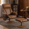 image:imageMCombo Swivel Recliner with Ottoman TV Chair with Vibration Massage Ideal for RV Small Space Living Room amp Bedroom 4539 4828 Textile Dark GreySaddle
