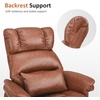 image:imageMCombo Swivel Recliners with Ottoman Reclining TV Chairs with Vibration Massage Faux Leather Ergonomic Lounge Chair for Living Room Bedroom 4832 SaddleSaddle