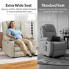 image:imageMCombo Triple Motor Power Lift Recliner Chair with Massage and Dual Heating Adjustable Headrest for Elderly People Faux Leather 7632 Blue MediumBeige