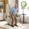 image:imageMCombo Triple Motor Power Lift Recliner Chair with Massage and Dual Heating Adjustable Headrest for Elderly People Faux Leather 7632 Blue MediumBeige